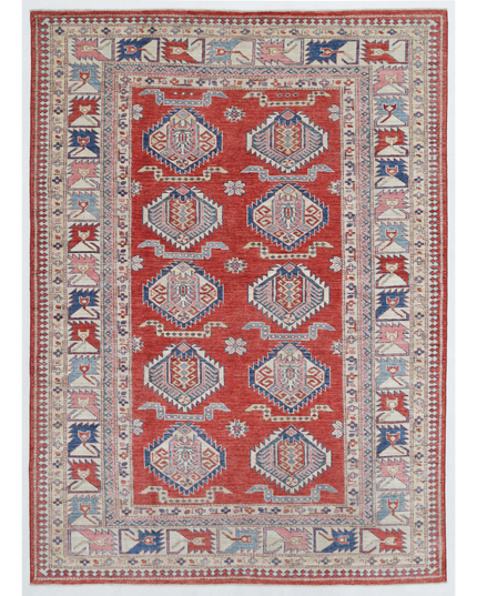 Hand Knotted Kazak Wool Rug 5' 9" X 7' 11"