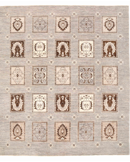 Hand Knotted Modcar Wool Rug 8' 1" X 9' 5"