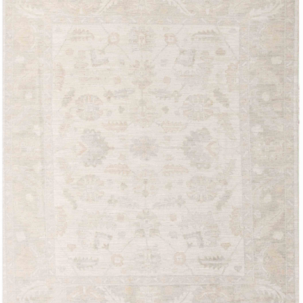 Hand Knotted Oushak Wool Rug 8' 3" X 9' 10"