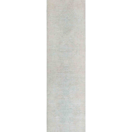 Hand Knotted Oushak Wool Rug 2' 7" X 10' 7"