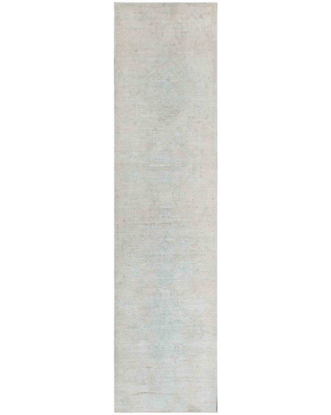 Hand Knotted Oushak Wool Rug 2' 7" X 10' 7"