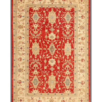 Hand Knotted Ziegler Wool Rug 5' 8" X 8' 6"