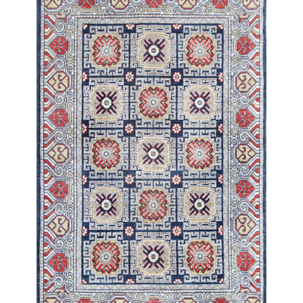 Hand Knotted Khotan Wool Rug 4' 11" X 7' 2"
