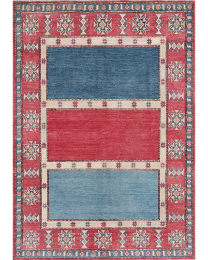 Hand Knotted Kazak Wool Rug 5' 7" X 7' 10"