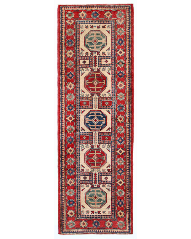 Hand Knotted Kazak Wool Rug 2' 9" X 8' 5"