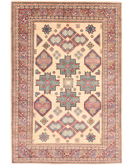 Hand Knotted Kazak Wool Rug 6' 8" X 10' 0"