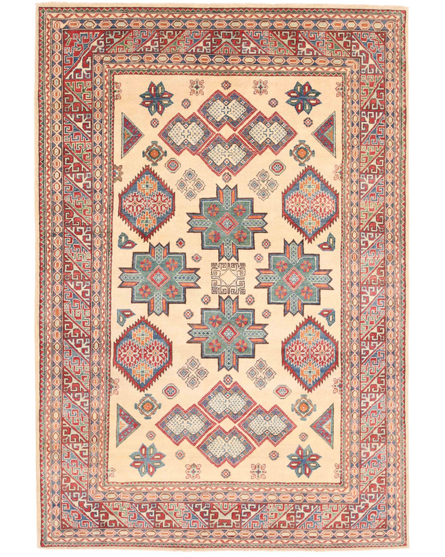 Hand Knotted Kazak Wool Rug 6' 8" X 10' 0"