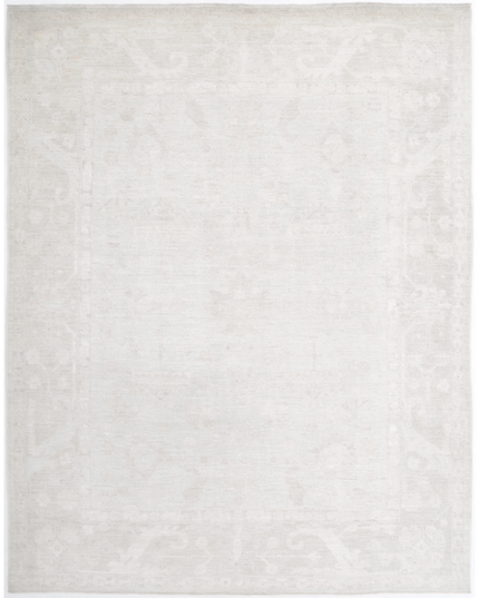 Hand Knotted Oushak Wool Rug 8' 3" X 10' 6"