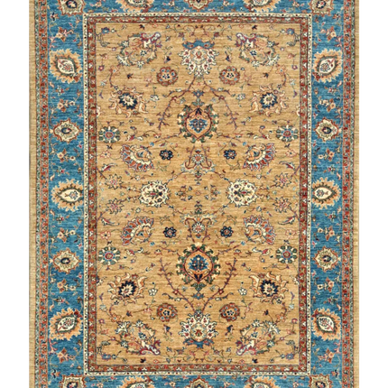 Hand Knotted Ziegler Wool Rug 5' 8" X 7' 8"
