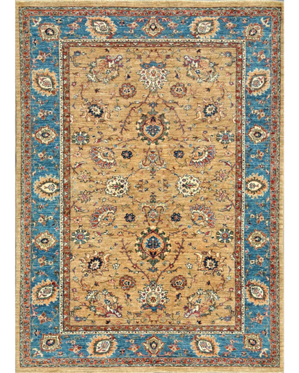 Hand Knotted Ziegler Wool Rug 5' 8" X 7' 8"