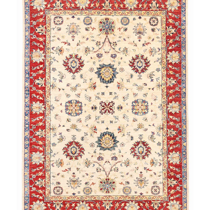 Hand Knotted Ziegler Wool Rug 5' 6" X 8' 0"