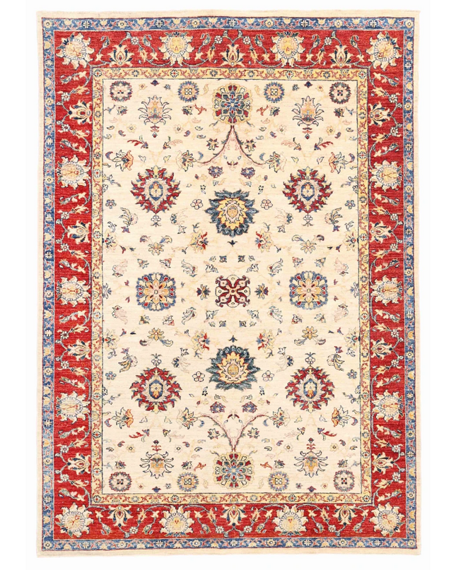 Hand Knotted Ziegler Wool Rug 5' 6" X 8' 0"
