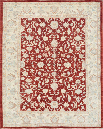 Hand Knotted Ziegler Wool Rug 9' 2" X 11' 6"
