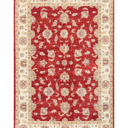 Hand Knotted Ziegler Wool Rug 5' 7" X 7' 10"