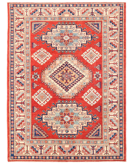 Hand Knotted Kazak Wool Rug 4' 10" X 6' 7"