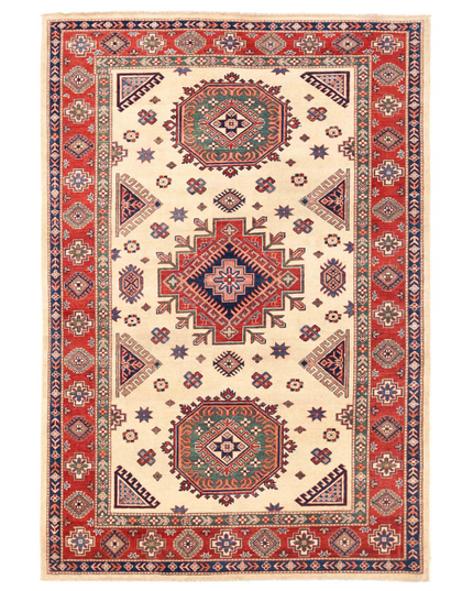Hand Knotted Kazak Wool Rug 5' 10" X 8' 6"