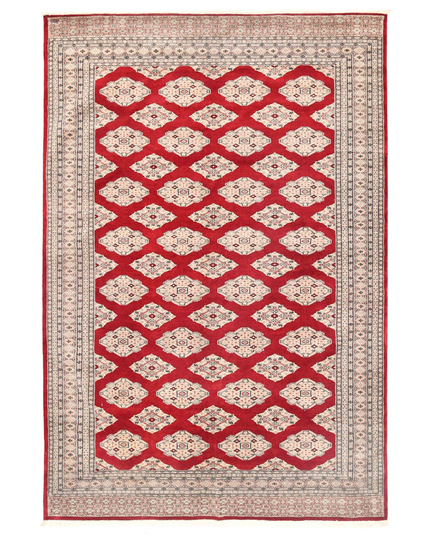 Hand Knotted Bokhara Wool Rug 6' 2" X 9' 0"