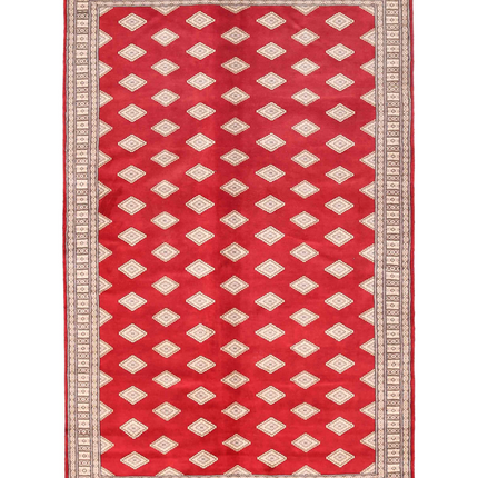 Hand Knotted Bokhara Wool Rug 5' 6" X 8' 7"