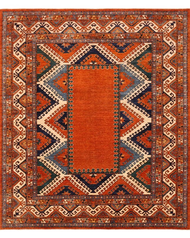 Hand Knotted Humna Wool Rug 8' 6" X 9' 10"
