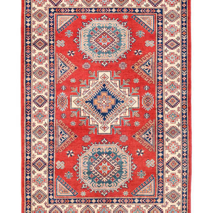Hand Knotted Kazak Wool Rug 6' 0" X 8' 7"