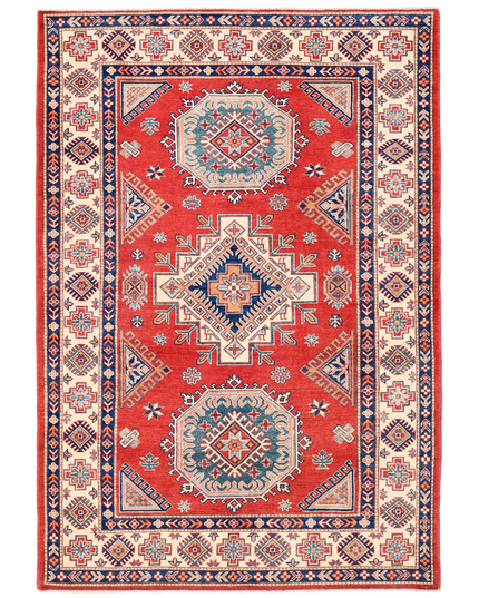 Hand Knotted Kazak Wool Rug 6' 0" X 8' 7"