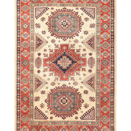 Hand Knotted Kazak Wool Rug 6' 0" X 8' 9"
