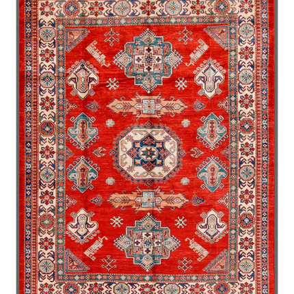 Hand Knotted Kazak Wool Rug 8' 2" X 10' 2"