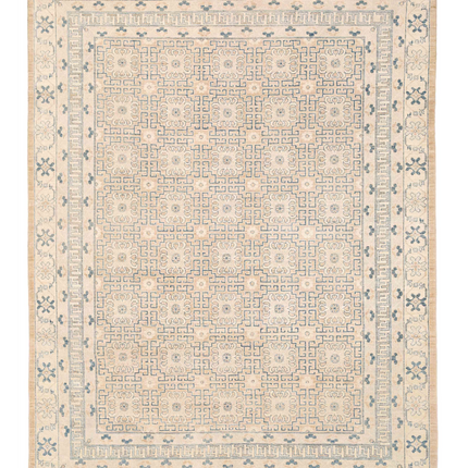 Hand Knotted Khotan Wool Rug 9' 3" X 12' 2"