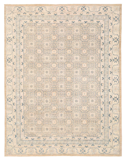 Hand Knotted Khotan Wool Rug 9' 3" X 12' 2"
