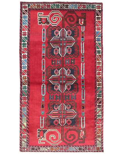 Hand Knotted Baluch Wool Rug 3' 8" X 6' 6"