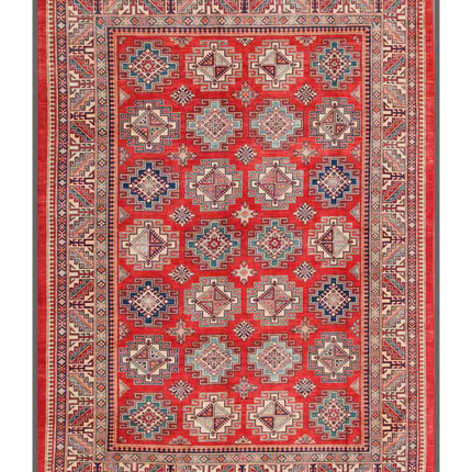 Hand Knotted Kazak Wool Rug 9' 3" X 12' 7"