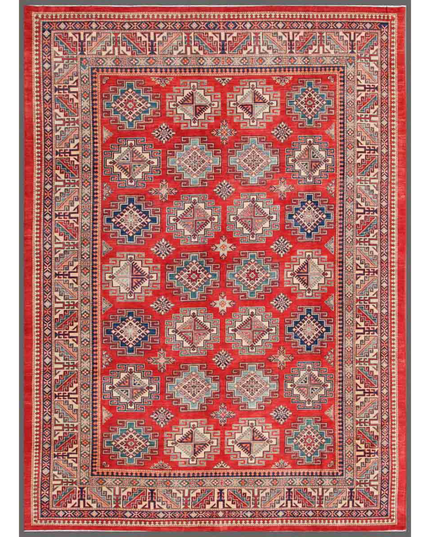 Hand Knotted Kazak Wool Rug 9' 3" X 12' 7"