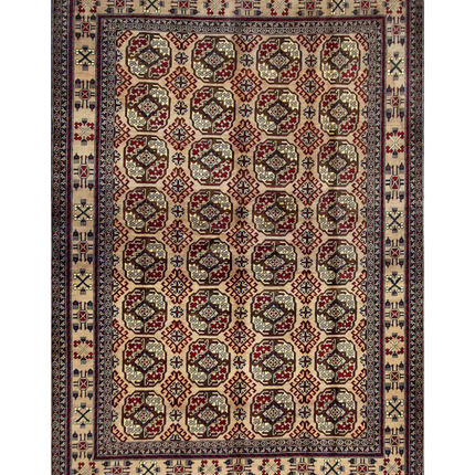 Hand Knotted Afghan Wool Rug 6' 8" X 9' 7"