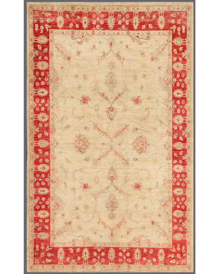 Hand Knotted Ziegler Wool Rug 6' 4" X 9' 11"