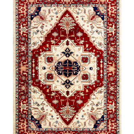Hand Knotted Heriz Wool Rug 6' 8" X 9' 7"