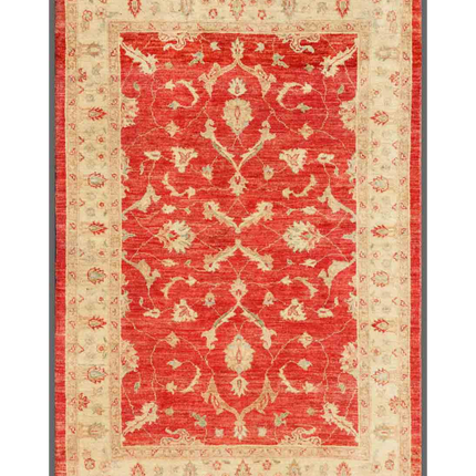 Hand Knotted Ziegler Wool Rug 4' 0" X 6' 0"