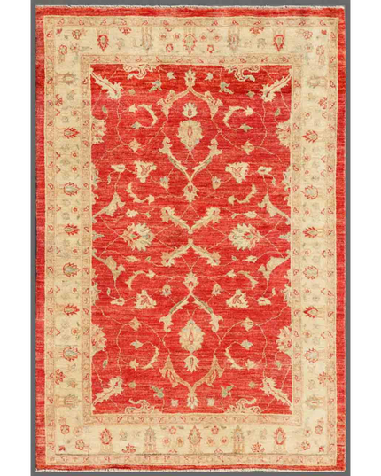 Hand Knotted Ziegler Wool Rug 4' 0" X 6' 0"