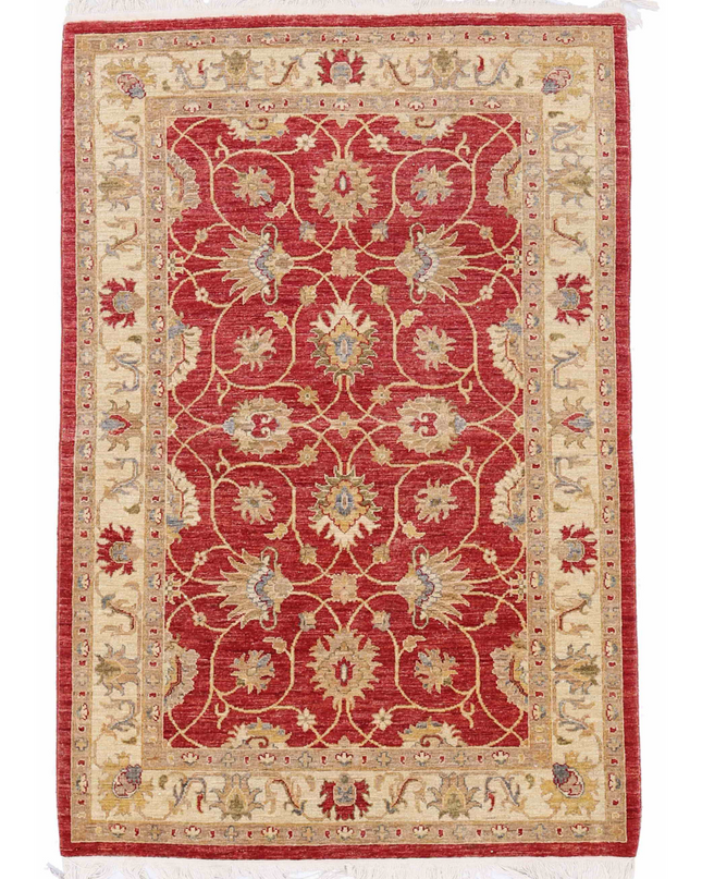 Hand Knotted Ziegler Wool Rug 4' 0" X 6' 0"