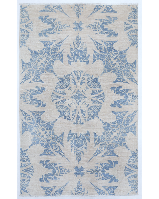 Hand Knotted Artemix Wool Rug 4' 9" X 7' 9"