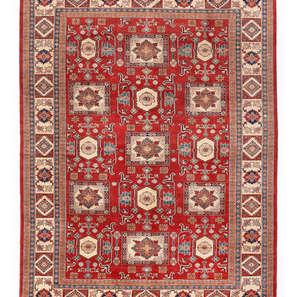 Hand Knotted Kazak Wool Rug 10' 2" X 13' 4"