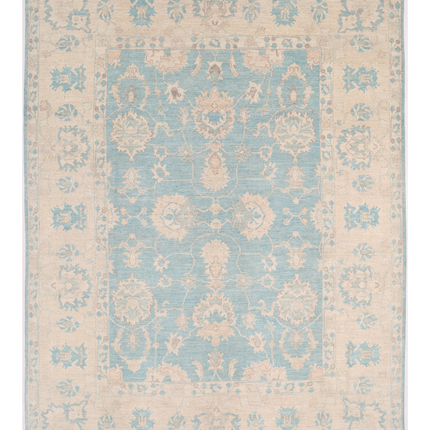Hand Knotted Oushak Wool Rug 8' 8" X 11' 8"
