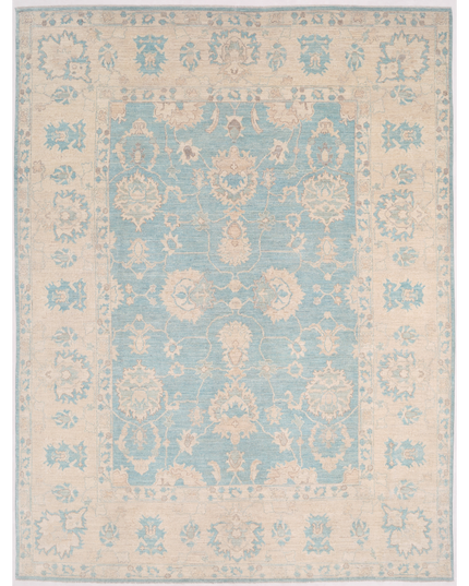 Hand Knotted Oushak Wool Rug 8' 8" X 11' 8"