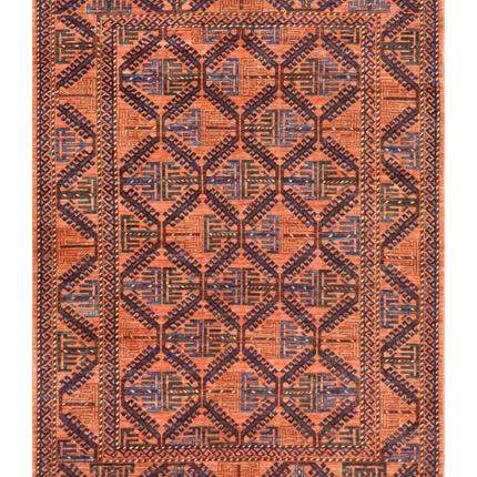 Hand Knotted Humna Wool Rug 6' 5" X 8' 10"