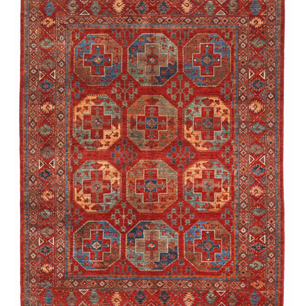 Hand Knotted Humna Wool Rug 7' 4" X 9' 8"