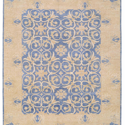 Hand Knotted Khotan Wool Rug 7' 9" X 9' 7"