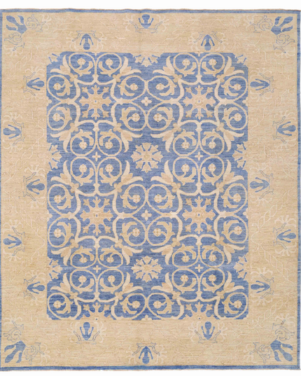 Hand Knotted Khotan Wool Rug 7' 9" X 9' 7"
