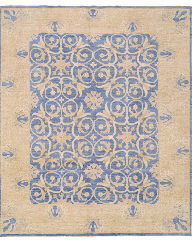 Hand Knotted Khotan Wool Rug 7' 9" X 9' 7"