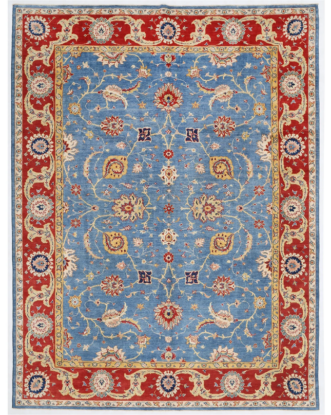 Hand Knotted Ziegler Wool Rug 9' 0" X 11' 10"