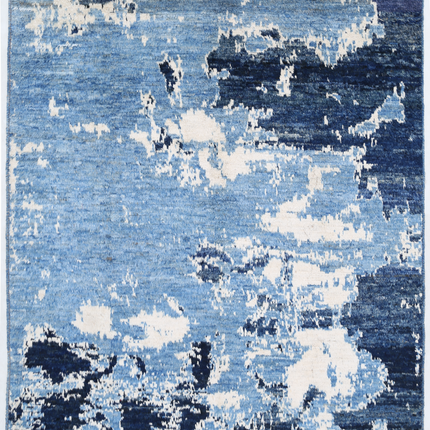 Hand Knotted Moroccan Wool Rug 8' 1" X 9' 7"