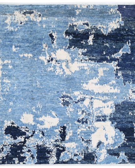 Hand Knotted Moroccan Wool Rug 8' 1" X 9' 7"